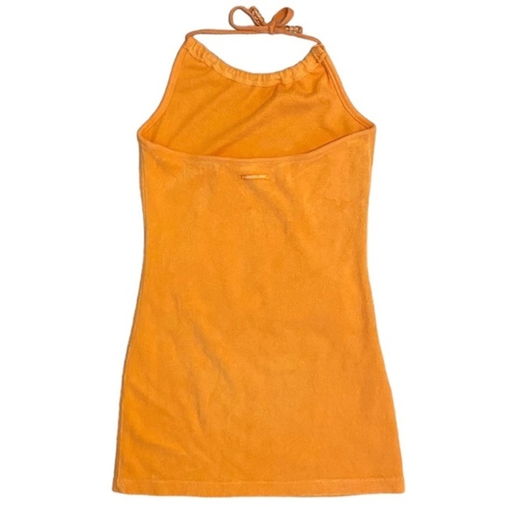 LA SENZA ORANGE HALTER NECK MINI DRESS SWIMWEAR COVER-UP SIZE SMALL - Picture 2 of 6